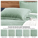 Love's cabin Twin Quilt Set Sage Bedspreads - Soft Bed Summer Lightweight Bedspread Comforter - Modern Style Coin Pattern Coverlet for All Season - 2 Pieces (1 Quilt, 1 Pillow Sham) Love's cabin