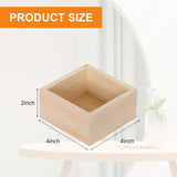 Voittozege 12-Pack Unfinished Wooden Storage Boxes, 4x4x2 inches, Natural Poplar, Square, Flip Top, DIY Voittozege