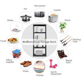 IRONMAX 5-Tier Garage Shelving Unit, Plastic Storage Rack with 4 Wall Brackets, Heavy Duty Shelf Organizer for Indoor and Outdoor, Black (1, 36”L X 18”W X 73”H) IRONMAX