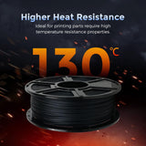 FLASHFORGE Carbon Fiber PETG Filament 1.75mm, Carbon Fiber PETG 3D Printer Filament, 1KG Spool Dimensional Accuracy +/- 0.02mm, Lightweight & Heat-Resistant & Moisture Free (Black) FLASHFORGE