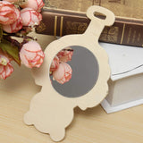 Vankcp 27pcs Creative DIY Wooden Mirror Mini Wooden Craft Painting Princess Unfinished Mirror for DIY Handmade Craft Party Decorations Vankcp