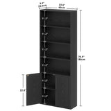 IRONCK Bookcases and Bookshelves with Doors and Storage, 6-Tier Tall Bookshelf, Book Shelf for Home Office, Living Room, Bedroom IRONCK