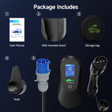 AFYEEV 7.2kW 5M Type 2 Charging Cable, 6/8/10/13/16/20/24/32A Adjustable Current, Charging Cable Type 2, Charging Cable Electric Car Type 2, Charging Cable Type 2, EV Charger with Bag AFYEEV