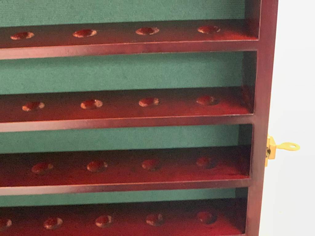 DECOMIL - Solid Wood Golf Ball Display Case Cabinet Wall Rack Holder UV Protection Lockable (Cherry, 49 Golf Ball) DECOMIL