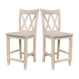 International Concepts 24-Inch Double X Stool, Unfinished IC International Concepts