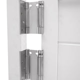 Swinging Door Solid Wood Cafe Swinging Door Porch Entrance Swinging Door 180° Opening Angle White for Home Cafes Restaurants Bars Cash Registers 90 * 90cm/35.4 * 35.4in QIUTMER