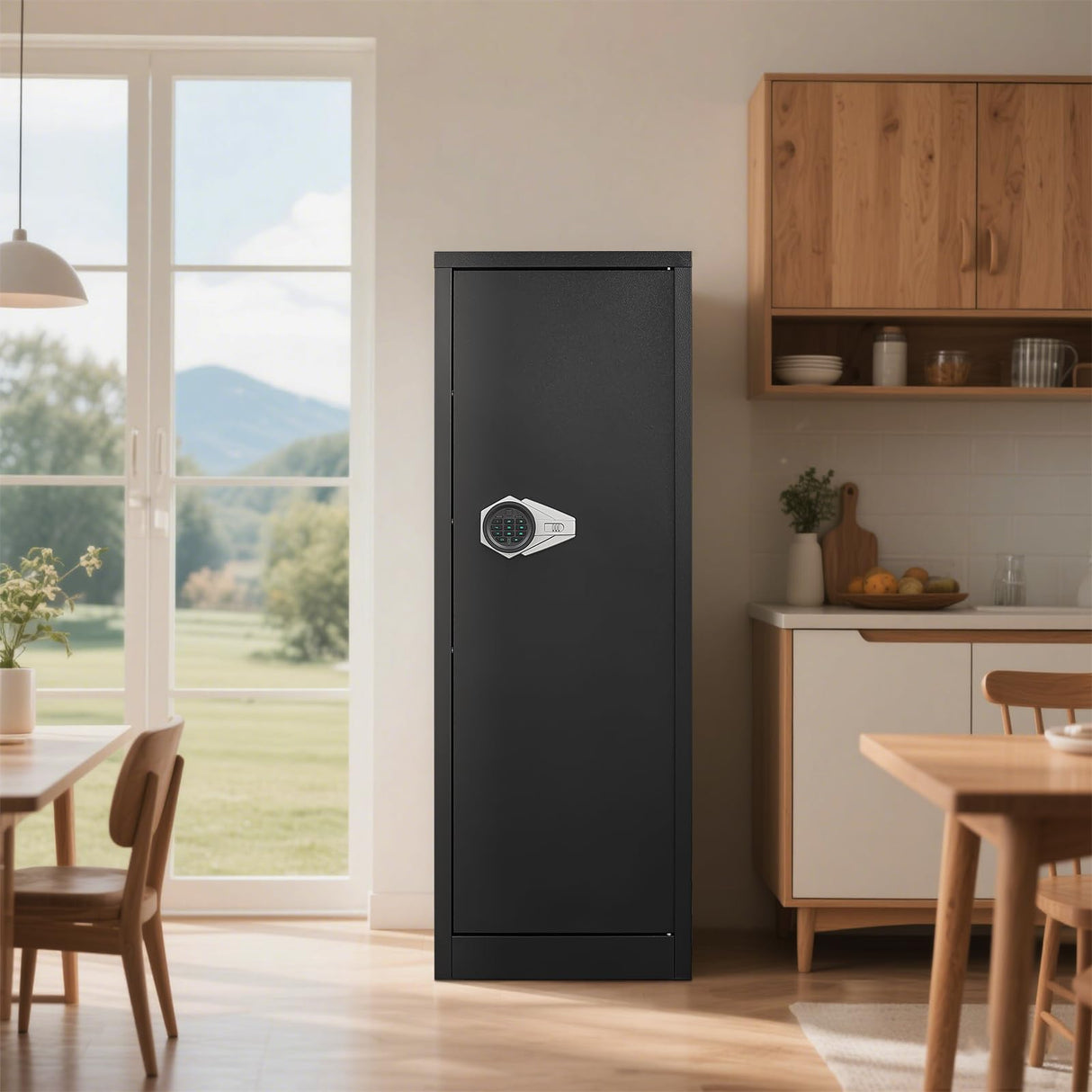 ANXINWEI 10-12 Gun Safe, Large Gun Safe for Rifles and Pistols, Quick Access Rifle Safe for Home, Dual Alarm Gun Cabinets for Rifles and Shotguns, Long Shotgun Safe with Mute Mode ANXINWEI