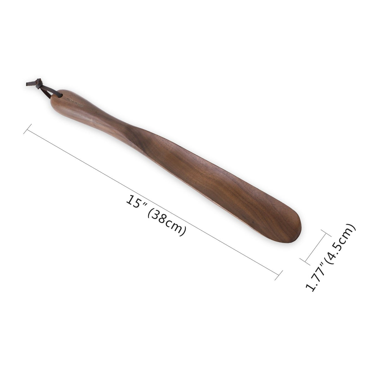 Muso Wood Shoe Horn Long Handle for Seniors,Wooden Shoehorn for Men, Women, Kids,Pregnancy(Walnut 15") muso wood