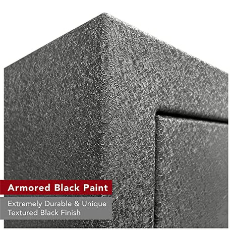 Stealth EGS14 Essential Gun Safe, Fireproof for 30 Minutes, Fits up to 14 Long Guns & Pistols, Adjustable Door Panel Organizer, California DOJ Approved, Internal Power Outlet, Durable Black Paint Stealth
