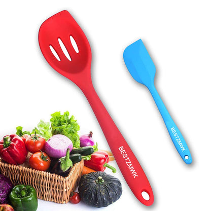 Kitchen Utensil Set - 11 Cooking Utensils - Colorful Silicone Kitchen Utensils - Nonstick Cookware with Spatula Set - Colored Best Kitchen Tools Kitchen Gadgets(Multi)