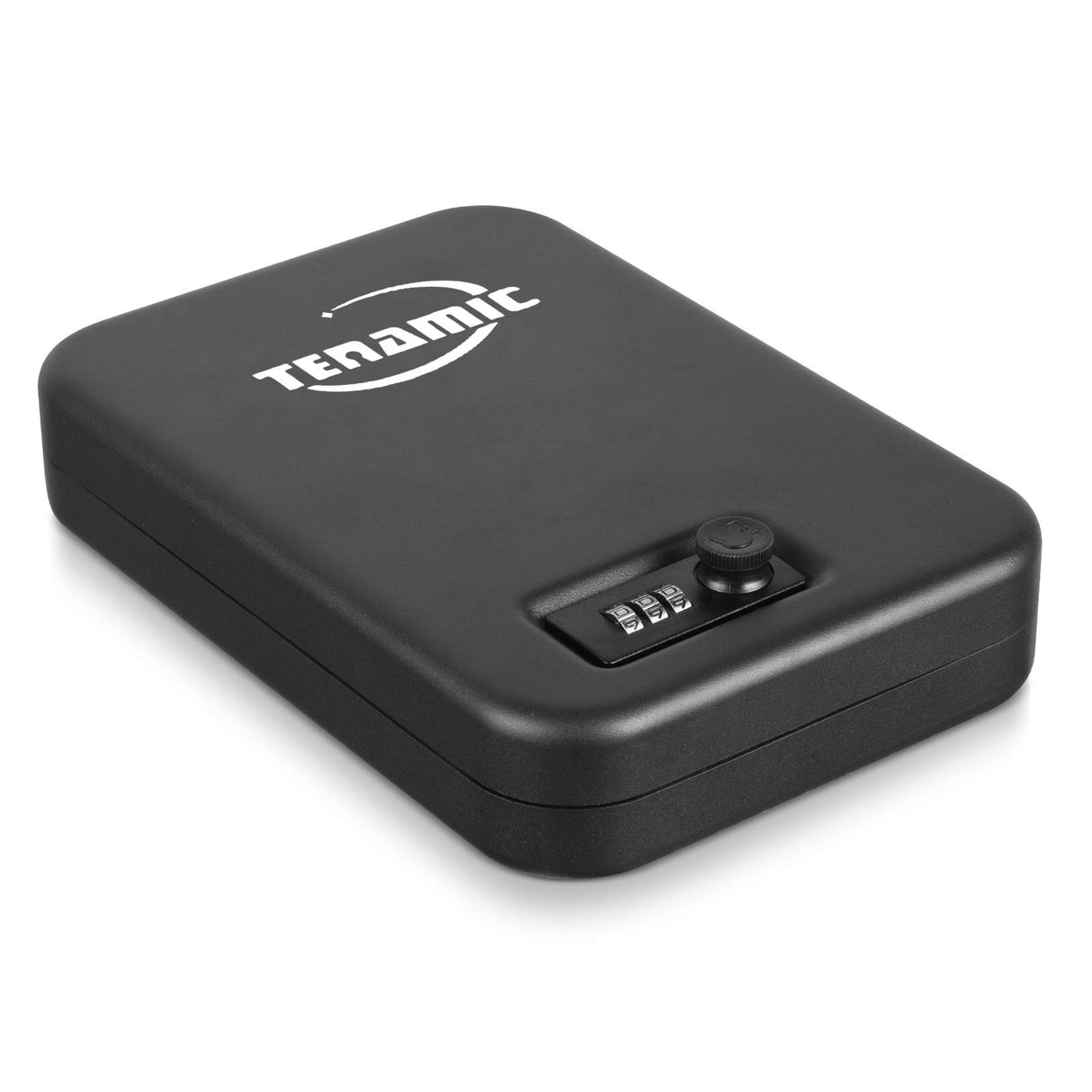 TENAMIC Pistol Safe, Portable Travel Gun Safe, Solid Steel Handgun Lock Box for Home, Gun Safes for Car, Black Tenamic