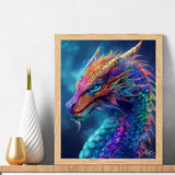 Natuyalo Paint by Numbers Kits for Adults Colorful Dragon Paint by Number for Adults Beginner Animal Drawing Paintwork with 3 Paintbrushes Acrylic Canvas Painting 16x20 Inch Natuyalo