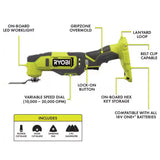 6 Power Tools Combo Kit Bundle with Buho Tool Bag, and Holster, 6 Ryobi Tools, 2 Batteries, Charger, and 40 Piece Drill Bit Set Buho