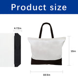 ORJ 8 PCS Sublimation Tote Bags,polyester tote bags for sublimation, blank canvas tote bags for Custom picture 15 * 18.5 * 4 in ORJ