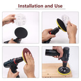 80 Pack 5 inch Sanding Discs Kit 8 Hole Sander for Drill Polishing Pad Hook and Loop Plate 60 80 120 180 240 400 600 800 Grit Sandpaper Abrasive Tool AUTOTOOLHOME