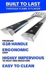 Dalstrong 4-Piece Professional BBQ Pitmaster Grill Set - Premium High-Carbon Stainless Steel Grilling Accessories - 18 inch Length - Silicone Brush, Spatula, Tongs, Fork - G10 Handles Kitchen Set Dalstrong