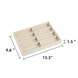 Frebeauty Sunglass Organizer,Velvet Glasses Organizer,8-Slot Sunglasses Tray for Drawer,Men's/Women's Sunglasses Box,Sunglass Holder,13.3 x 9.6 x 1.5 Inches,Eyeglass/Eyewear Display Tray(Beige) Frebeauty
