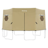 Steelway 14FT Trampoline Tent Cover for Straight Pole Round Trampoline with 6 W-Shape Legs steelway