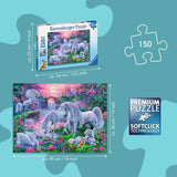 Ravensburger Unicorns in Sunset Glow - 150 Piece Jigsaw Puzzle for Kids | Unique Piece Design | Enhances Creativity | Perfect for Family Bonding | Fun and Educational Toy Ravensburger