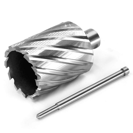 Annular Cutter JESTUOUS 3/4 Inch Weldon Shank 2 Cutting Diameter 2 Cutting Depth with Pilot Pin Slugger Bits Two Flat HSS Kit for Magnetic Drill Press,1 Piece JESTUOUS