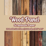 Wood Panel Scrapbook Paper: Wood Grain Scrapbook paper | 10 Designs | 20 Double Sided Non Perforated Decorative Paper Craft For Craft Projects, Card ... Mixed Media Art and Junk Journaling | Vol. 1 WoodArtSupply