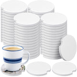 Ceramic Car Sublimation Blanks Cupholders Sandstone for Car Cup with Finger Notch for Easy Removal Car Ceramic Auto Cupholder Keep Vehicle from Cold Drink Sweat Stain Spill (24 Pieces) Frienda