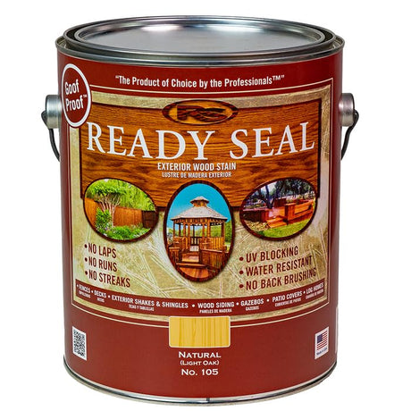 4-Pack of 1 gal Ready Seal 105 Natural (Light Oak) Ready Seal Exterior Stain & Sealer for Wood Ready Seal