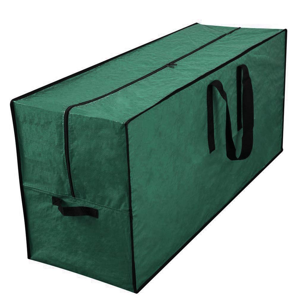 Primode Christmas Tree Storage Bag | Fits Up to 9 Ft. Tall Disassembled Tree I 65"x15"x30" Holiday Tree Storage Case | Protective Zippered Artificial Xmas Tree Bag (9ft, Green)