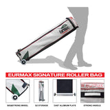 Eurmax USA 10'x20' Pop Up Canopy Tent Commercial Instant Canopies with Heavy Duty Roller Bag,Bonus 6 Sand Weights Bags (White) Eurmax