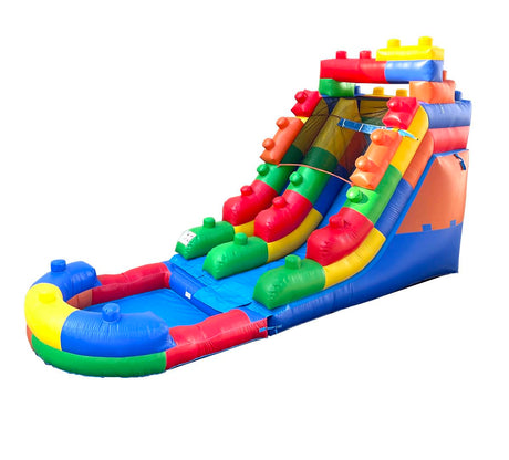 Inflatable Water Slide for Kids & Toddlers with Inflatable Pool, Backyard, Park or Commercial Use, Outdoor Water Play, Includes Blower Stakes, Splash Pool & Storage Bag, Large 25.5' x 9' x 15' Pogo Bounce House