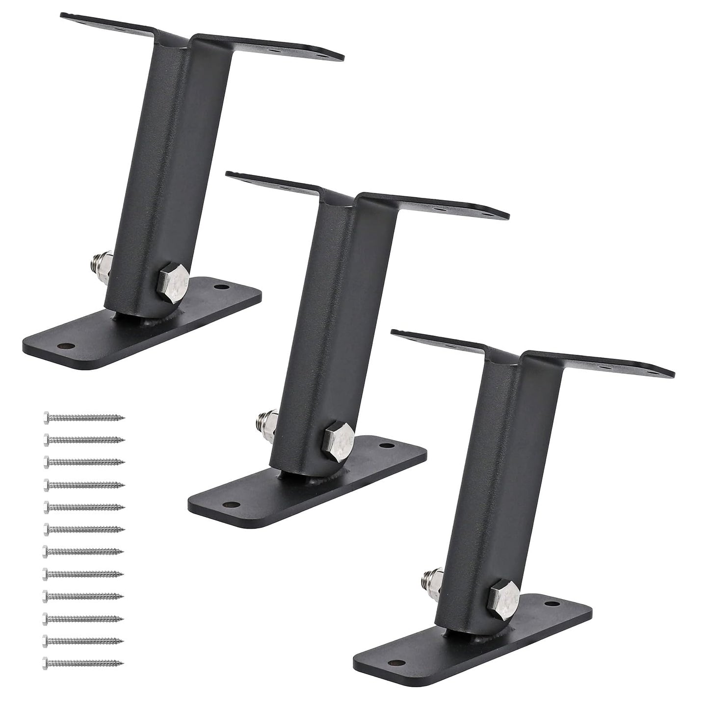 3 Pack Pergola Roof Riser Bracket, Heavy Duty Roof Riser Brackets for Patio Cover, 90° Adjustable Saddle Roof Riser Beam Mount Kit for Gazebo Pergola