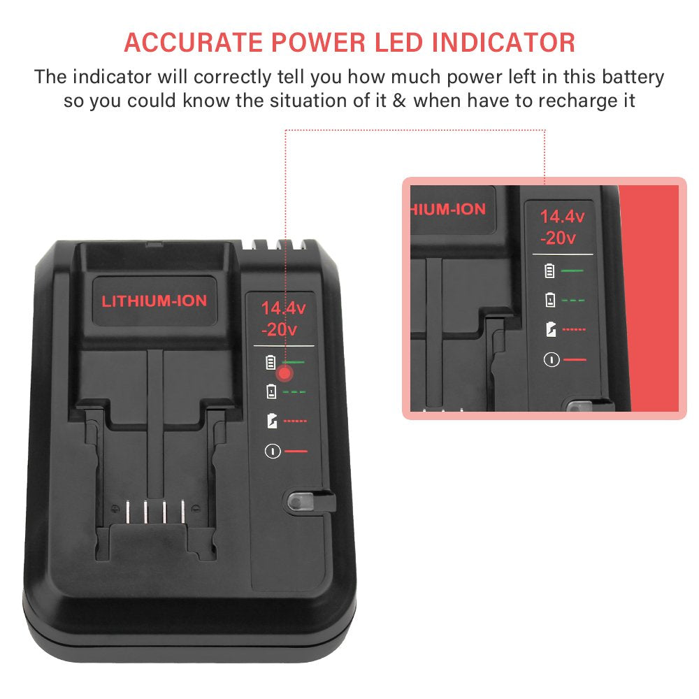 20 Volt Lithium Battery Charger Replacement Charger Compatible with Black and Decker 14.4V-20V Battery LBXR20 LBX4020 LBXR20 LBXR2020, LBXR2020-OPE - WoodArtSupply