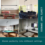 Solvita Professional LED Billiard & Pool Table Light, Non-Flickering & Evenly Distributed Light Source & Adjustable Height - Rotaflex, Bright White 3000K (52 inch) Solvita