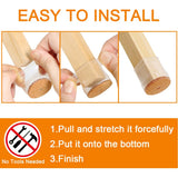 24 Pcs Chair Leg Floor Protectors for Hardwood Floors Silicone Covers to Protect Wood Tile Floors Felt Pads Furniture Leg Caps Non Slip Reduce Noise (Fit:1.3"-2") VIUME