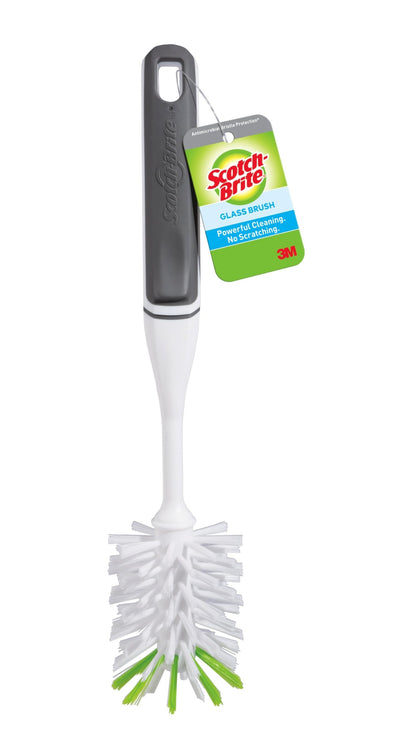 Scotch-Brite Glass and Water Bottle Brush, Long-Lasting Bristles, Safe On Multiple Types Of Water Bottles, Baby Bottles, Vases, And More