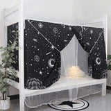 Dorm Bottom Bunk Bed Curtains Privacy Curtains 350g Dustproof Breathable Single Bed Blackout Curtains Panels Privacy Underbed Loft Bed Canopy Tent Curtain Shading Drapes for Dorm College Home 2 panels YMMMY ROSE