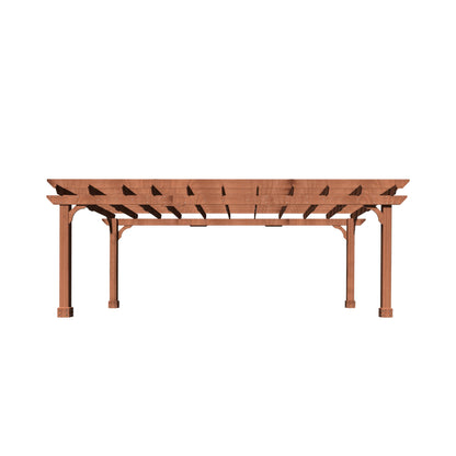 VEIKOU 12’x16’ Wood Pergola, Patio Pergola with Solid Cedar Structure, Outdoor Pergola Backyard Gazebo with Unparalleled Slatted Roof Trellis for Deck Grill Party Garden