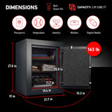 SentrySafe Fireproof and Waterproof XX-Large Black Steel Home Safe, DOJ-Certified with Digital Keypad Lock for Guns or Documents, 3.39 Cubic Feet, 27.8 x 21.7 x 19 Inches, EF3428E SentrySafe
