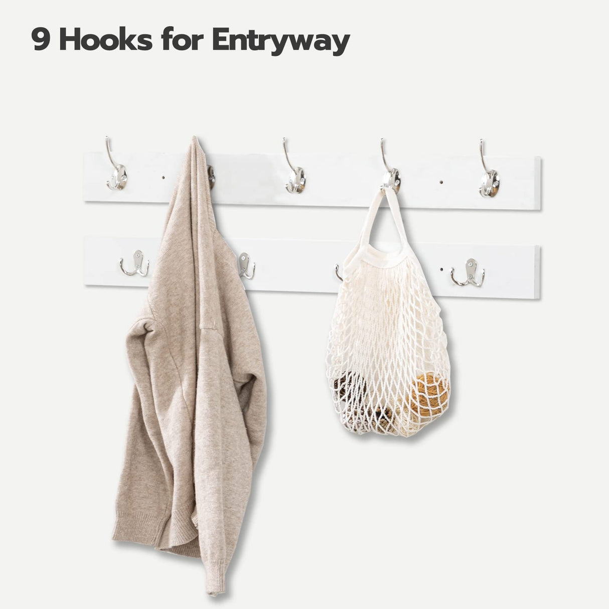 HOOBRO Shoe Storage Bench with Cushion, 39.4" L Entryway Bench with 12 Cubbies, Entryway Hall Tree with Storage, Shoe Cabinet with Coat Rack for Bedroom, Hallway, Holds up to 330 lb, White WT112HX01 HOOBRO