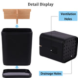 Electric Toothbrush Holder 3 Slots Tooth Brushing Holder with Bamboo Dividers for Bathrooms, Plastic Toothbrush and Toothpaste Organizer for Shower, Countertop, Vanity, Black Heagoale