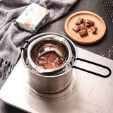 Double Boiler Pot Set, Stainless Steel Melting Pot with Silicone Spatula for Melting Chocolate, Soap, Wax, Candle Making (600ml and 1600ml) SONGZIMING