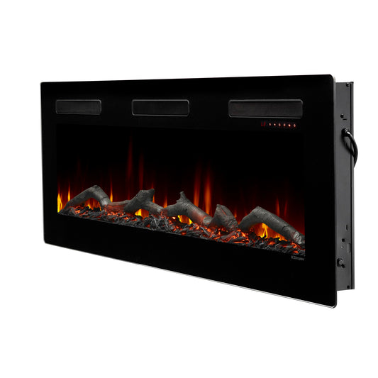 Dimplex Sierra Electric Fireplace Heater, 60" Inch, Black, 1400W - Wall Mounted Linear Fireplace with Realistic Flames, Adjustable Ember Bed, Remote Control - Thin Fireplace for Living Room, Bedroom