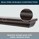 MANTELSDIRECT 60 Inch Floating Fireplace Mantel Wood Shelf in Chocolate - Colton from Mantels Direct | Wooden Rustic Wall Shelf Perfect for Décor and Electric Fireplaces MANTELSDIRECT