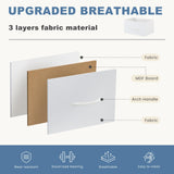 DUMOS Nightstand Small Dresser with 2 Fabric Drawers Side Tables Bedroom End Table Kids Bedside Storage Furniture for 20 inch Tall Night Stand for Closet, Entryway, College Dorm, White(2 Pack) DUMOS