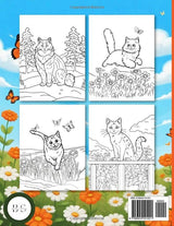 Cute Cats Coloring Book: Relaxing Activity for Kids and Adults - 50 Designs of Playful Kittens for Stress Relief and Fun Lindesa
