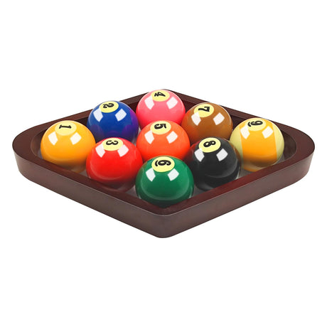 MoyanSuper Solid Wood Pool Ball Triangle Rack, Pool Table Ball Holder Positioning Rack,2-1/4" Pool Ball Rack (Burgundy Triangle & Diamond Rack) MoyanSuper