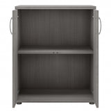 Bush Business Furniture Universal Floor Storage Cabinet with Doors and Shelves in Platinum Gray Bush Business Furniture