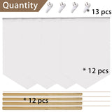 Sublimation Blank Custom Banner, Wall Display Waterproof Canvas Banner, Sublimation Transfer Heat Press Printing Crafts. (12 Pcs) KKSUBCA