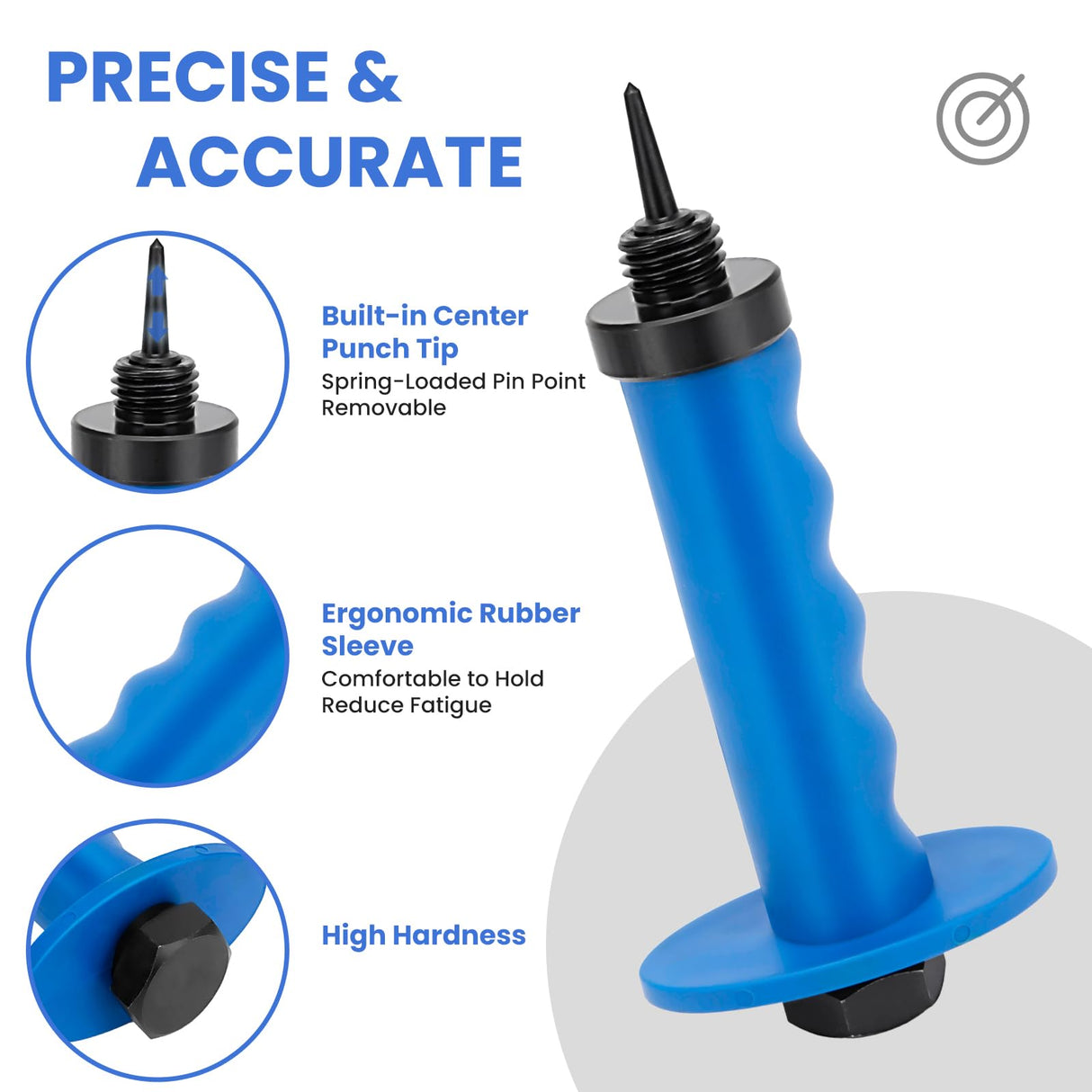 Hollow Hole Punch Set for Leather, Gasket Hollow Punch Kit, Rubber Hollow Hole Punch Set,Gasket Punch Set 3/16 to 1-3/8in CZPPIF