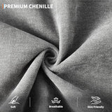 IDEALHOUSE 89" Futon Sofa Bed, Modern Chenille Sleeper Couch with Adjustable Backrest & Armrest, Convertible Futon Couch for Living Room Bedroom Apartments, Silver Gray IDEALHOUSE